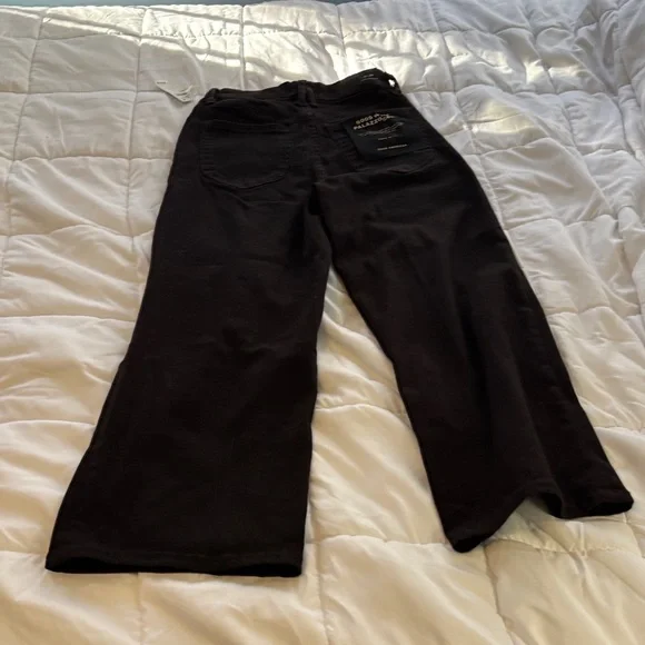 Good American Black Good Waist Palazzo Crop Jeans - Picture 5 of 6